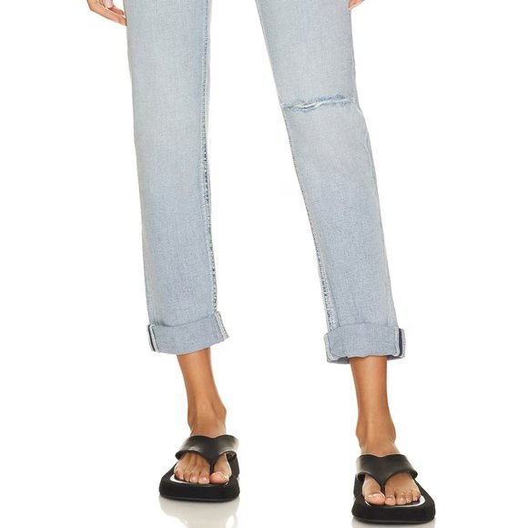 Rag & Bone Jeans - Dre Low-rise Slim Boyfriend Jean - Light Denim Wash - Picture 4 of 10